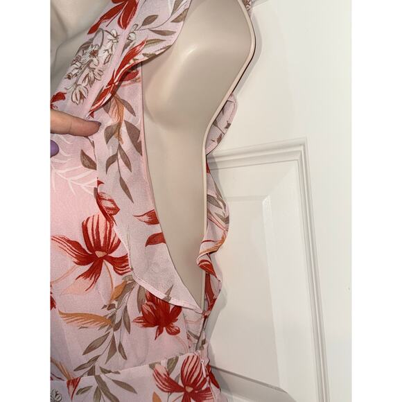Pink Lily Pink and Red Floral Maxi Dress, Women's Size S - Picture 5 of 12